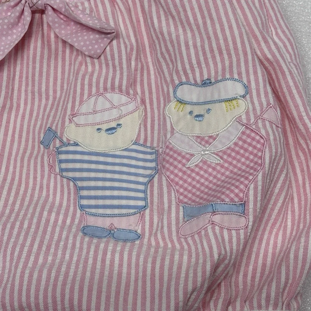 Kids Exchange One Piece Embroidered Romper Size 9 Mths Vintage‎ SearSucker Bears